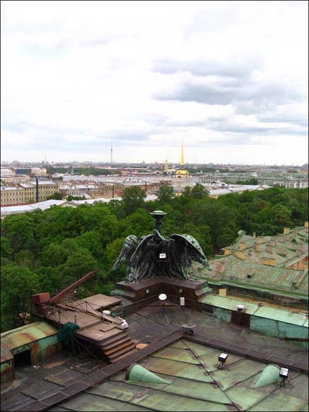 Вид на Санкт-Петербург с колоннады Исаакиевского собора