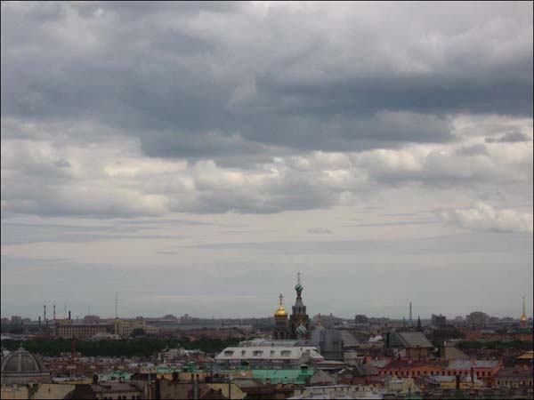 Вид на Санкт-Петербург с колоннады Исаакиевского собора