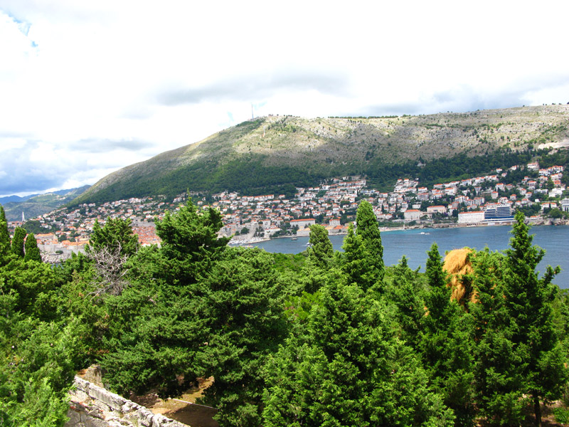 Хорватия, панорамы с форта Роял на острове Локрум