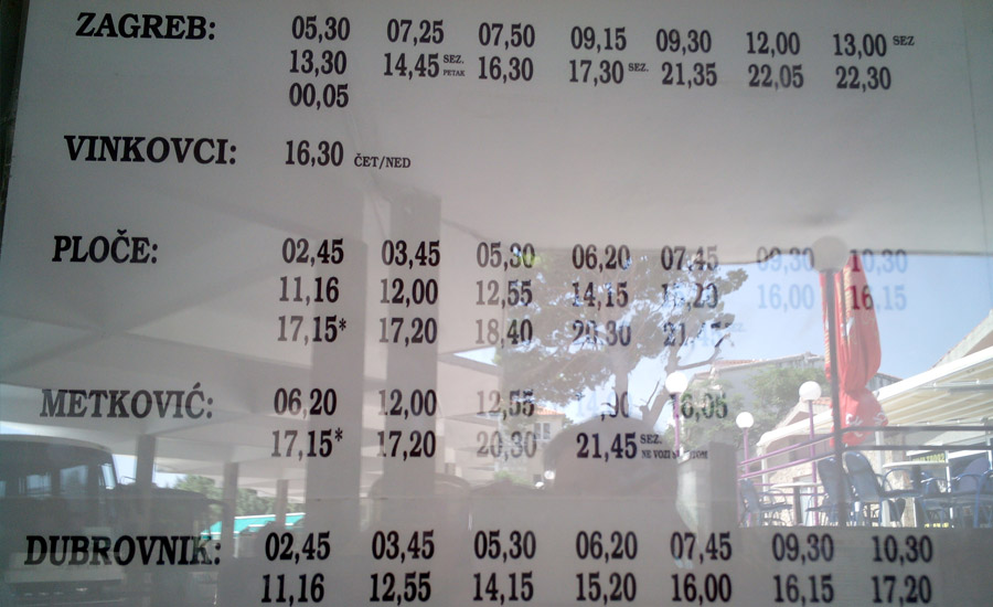 Расписание автобусов из Макарска в Загреб