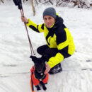 С собакой на лыжах